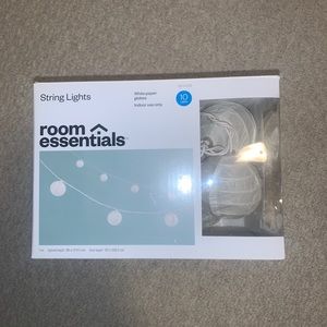 White paper globe string lights